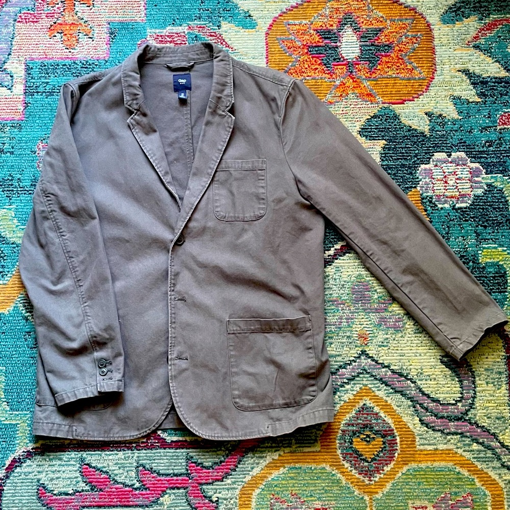 Gap Jacket or Chore coat with lapel collar - large - grey
